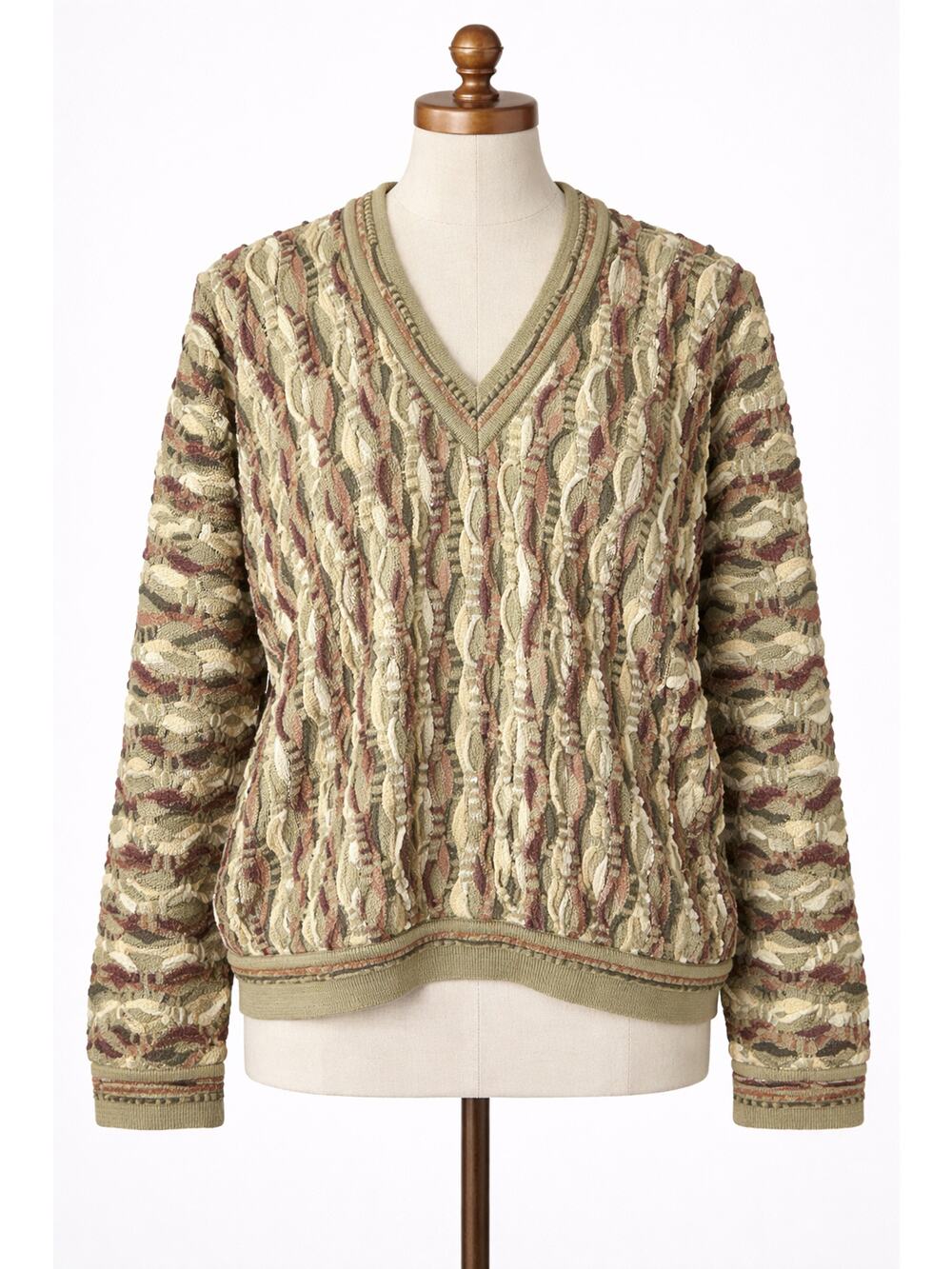 COOGI Chunky 3D Knit Sweater XL Multicolor Mens